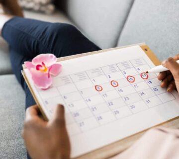 فاصله در قاعدگی